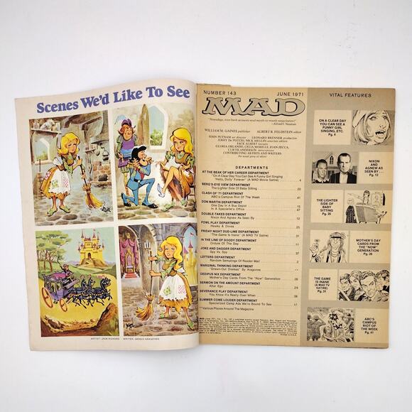 Mad Magazine 143 June 1971 Barbara Streisand Cover Hello Dolly - Picture 2 of 4